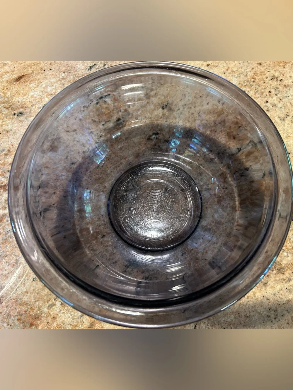 Pyrex Violet Purple #322 Glass Mixing Bowl w/Rim 7”W holds 1Qt (1L on bottom)